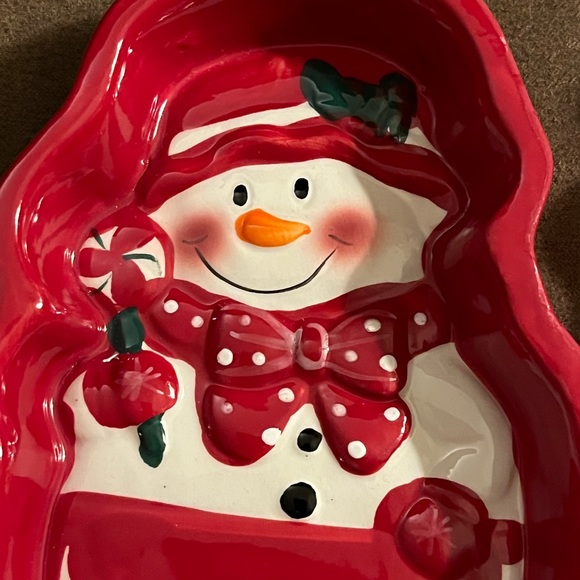 Glittering Goodies Ceramic Ramekins Red Snowmen 2 Pack Christmas Holiday - Picture 7 of 15